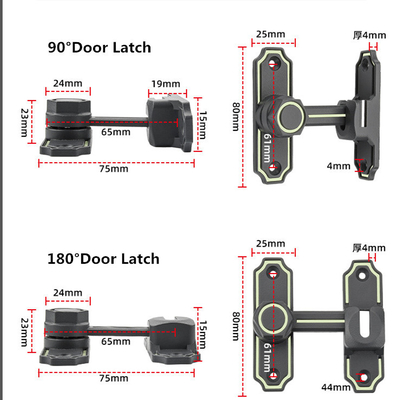 Traditional Barn Door Latch Lock Noctilucent Rustic L80 X W25mm