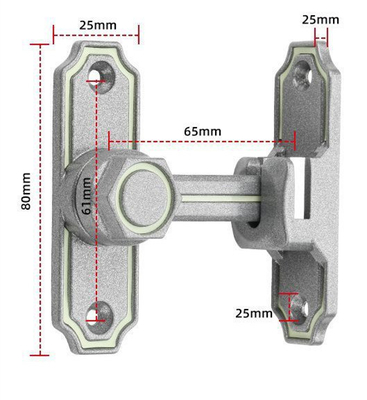 Heavy Bolt Barn Door Latch Lock Zinc For Indoor / Outdoor Use