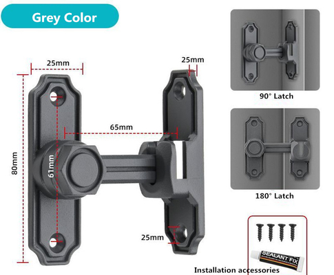 Heavy Bolt Barn Door Latch Lock Zinc For Indoor / Outdoor Use