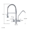 Brass Smart 2.2 GPM Water Faucet Stainless Steel 3 In 1 For Kitchen