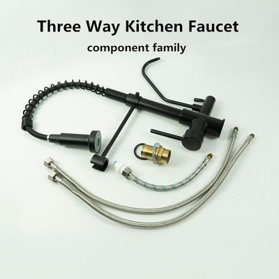 Brass Smart 2.2 GPM Water Faucet Stainless Steel 3 In 1 For Kitchen