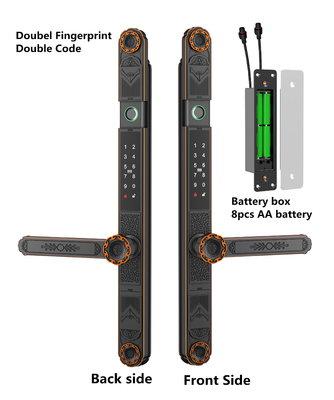 Double Side Passcode Lock Aluminium Fingerprint For Courtyard OutSide Door