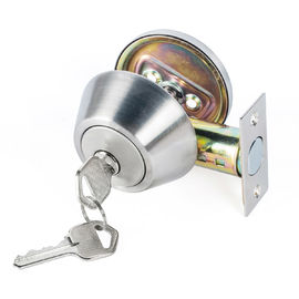 High Security SUS304 Single Cylinder Deadbolt Door Locks Plated Nickel Finish