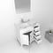 White Solid Wood Bathroom Vanity Cabinets / sink basin cabinet