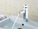 Zinc Alloy Handle Single Hole Brass Bath Sink Faucets / Wash Basin Mixer Taps