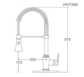 Sanitary Ware Singe Handle kitchen Faucet with Pull out Tap ODM / OEM