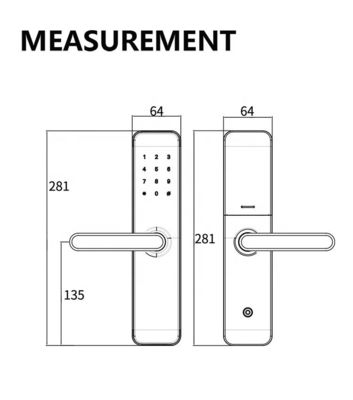 Bluetooth WiFi RFID Keyless Smart Door Lock For Home Entry Door Room Door