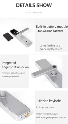 Bluetooth WiFi RFID Keyless Smart Door Lock For Home Entry Door Room Door