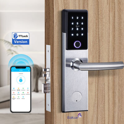 Firerated 120min Smart Door Lock  Painted  Secure Access Bluetooth WiFi Code Card Mechanical Key Options