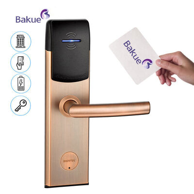 Remote Control Via Gateway APP Card Code Bluetooth WiFi Mechanical Key Controller Type Apartment Door Lock Fire Rated 60min CE Certification