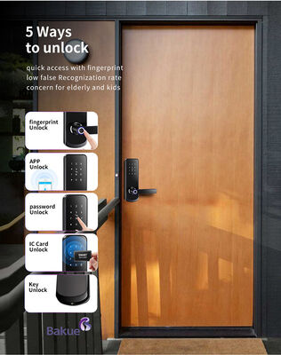 CE Fire Rated EN1634-1 EN14846 Certified Fringerprint Door Lock with One-time Passcode Timed Passcode and eKey Anywhere or Anybody Access