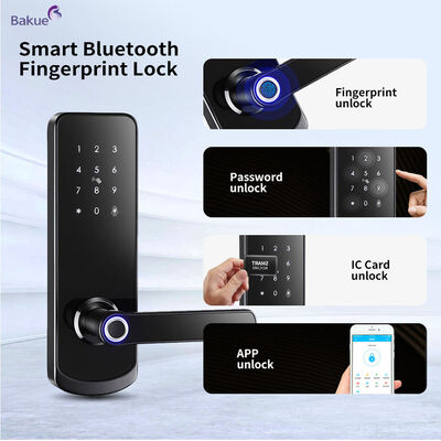 Smart Digital Door Lock with 60min Fireproof WiFi eKey APP Remote Control and 4pcs AA Alkaline Battery