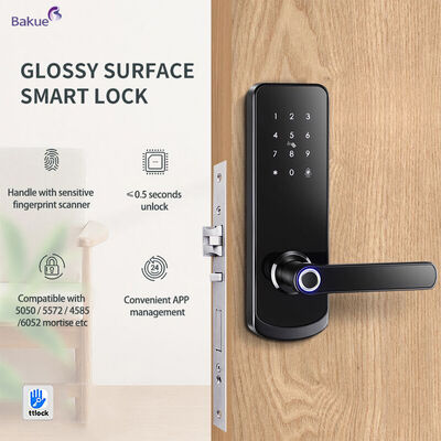 Fireproof 60min Fits Door Thickness 38 to 50mm 60min Fireproof Smart Door Lock with WiFi eKey APP Remote Control Access Management Device
