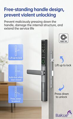 Password Lock Type Bluetooth Door Lock Featuring Sturdy Aluminum Shell Suitable for Commercial Buildings and Residential