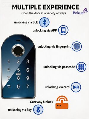 Black Fringerprint Door Lock Ideal for Widely Usage Like Hotel Delivering Robust Security Features and User Friendly Access Control Systems