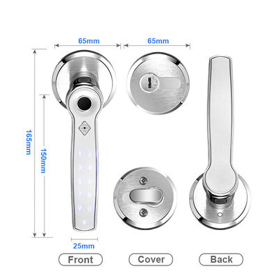 Double Latches Escutcheon Door Lock Smart Door Lock FPC Finger Print