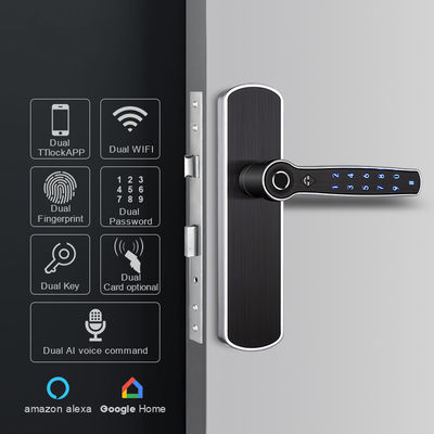 Smart TTlock FPC Fingerprint Door Lock Bluetooth With Reversible Handle