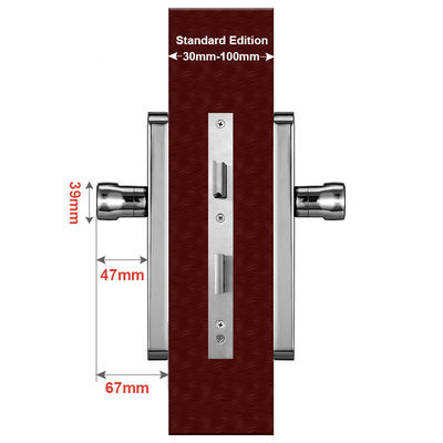 Smart TTlock FPC Fingerprint Door Lock Bluetooth With Reversible Handle