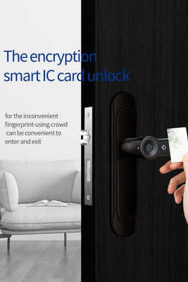 ROHS Smart Fingerprint Bluetooth Door Lock AI Voice Zinc Alloy Handle