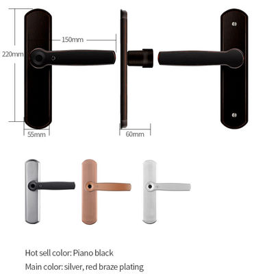 ROHS Smart Fingerprint Bluetooth Door Lock AI Voice Zinc Alloy Handle