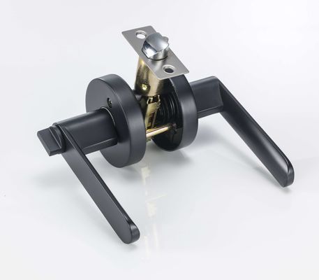 Matte Black Tubular Handle Lock Zinc Alloy Handle Brass Cylinder