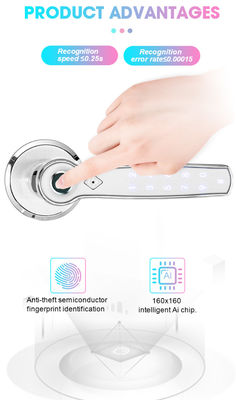 TTlock Fingerprint Bluetooth Smart Lock Keyless Zinc Alloy Handle