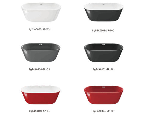 ASTM Non Slip Classic Oval Shape Acrylic Freestanding Bathtub