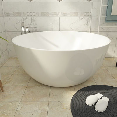 Non Yellowing Round Shape Acrylic Freestanding Bathtub