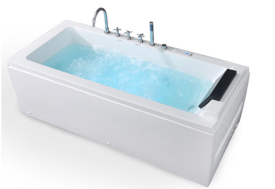 Smart Constant Temperature Square Acrylic Bathtub With Pillow