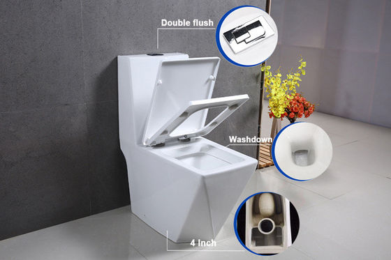 Bathroom Square Diamond Design  One Piece Toilet