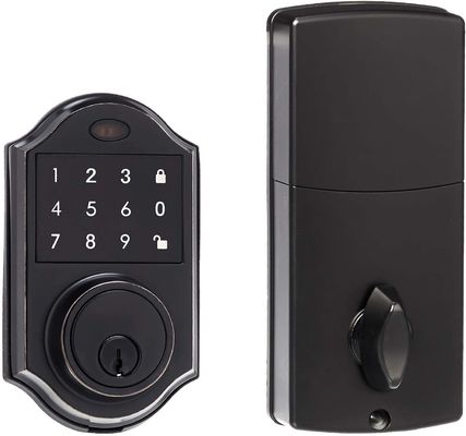 OEM Bump Proof Electronic Deadbolt Door Lock Matte Black And Chrome