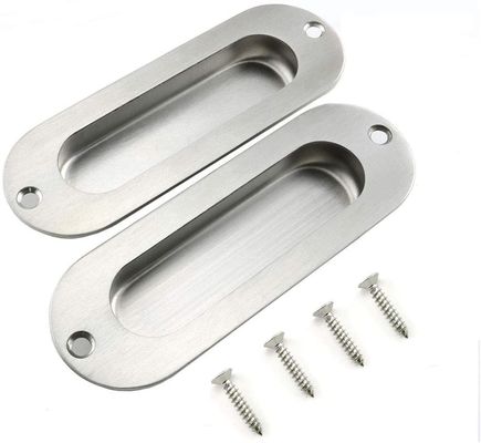 Oval Stainless Steel Flush Hidden Finger Pull Handles