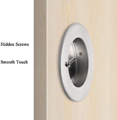 Flush Hidden Pull Handle Round SUS304 For Closet