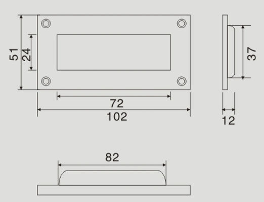 Builtin Installation 304 Stainless Steel Drawer Pulls With Screwing Hole