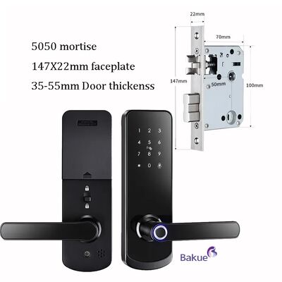 CE Fire Rated EN1634-1 EN14846 Certified Fringerprint Door Lock with One-time Passcode Timed Passcode and eKey Anywhere or Anybody Access